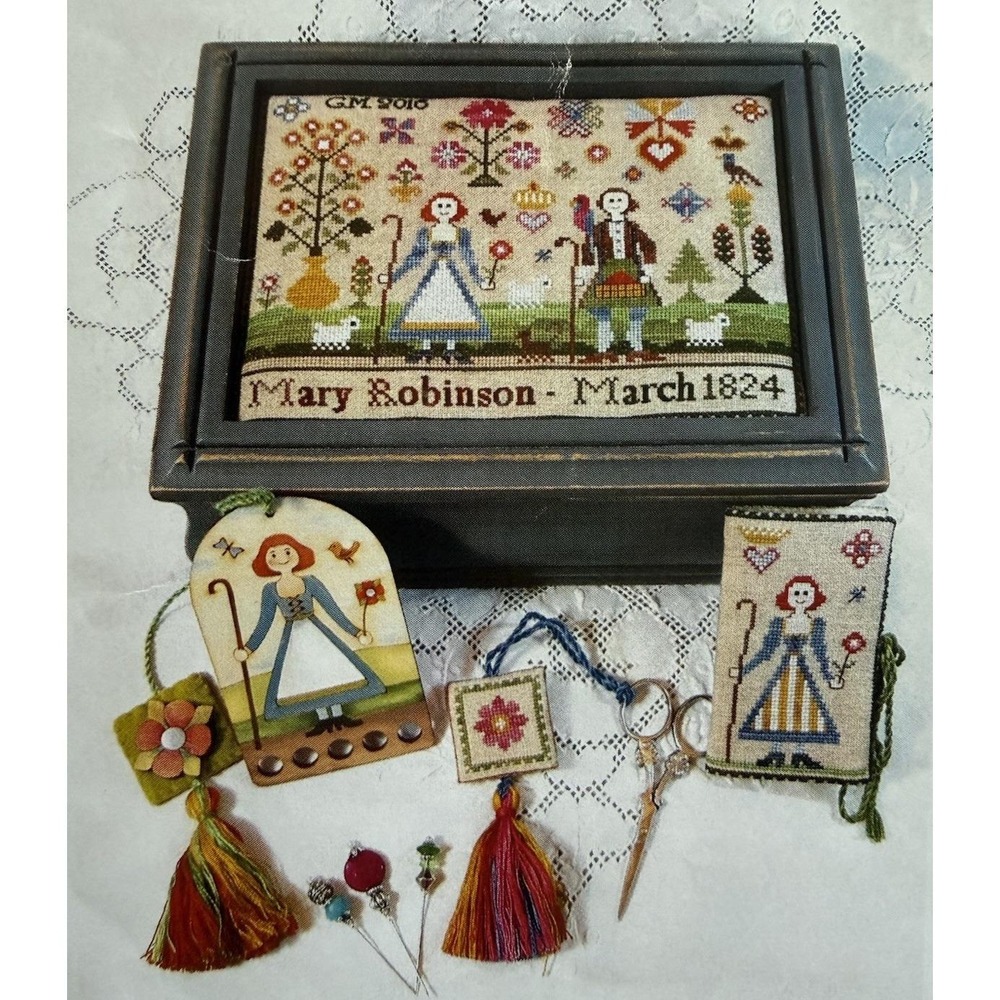 GPA Giulia Punti Antichi Mary Robinson 1824 ~ A Sewing Box Cross Stitch Pattern